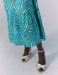Vestido largo espalda abierta turquesa cebra mujer-7
