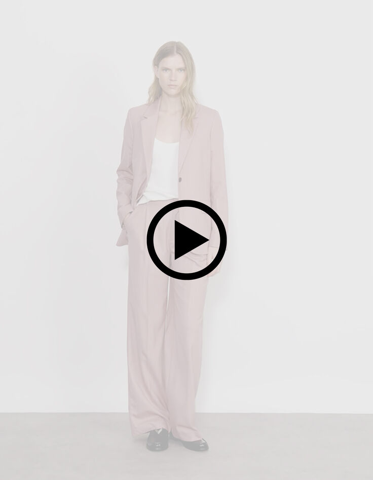 Americana rosa para mujer-7