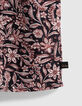 Vestido negro con estampado floral barroco para niña-4