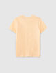 Camiseta melocotón Esencial algodón ecológico niño-3