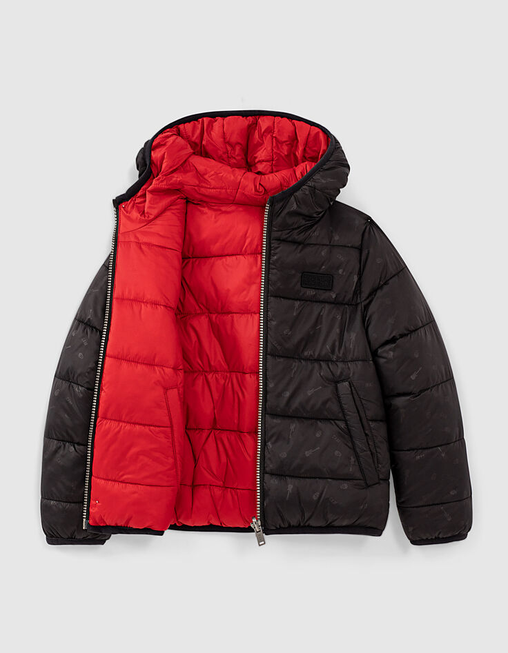 Doudoune réversible noire et rouge garçon -6 Doudoune réversible noire et rouge garçon -6
