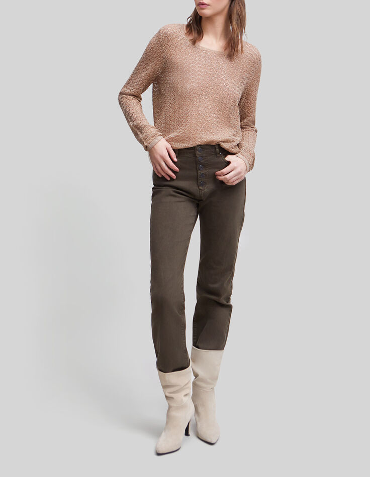 Sesam trui lurex fantasie-ajourbreiwerk Dames-6