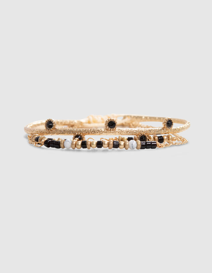 Bracelets perles et jonc strass fille-5