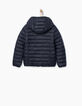 Oranje en navy gewatteerde jas voor meisjes-5