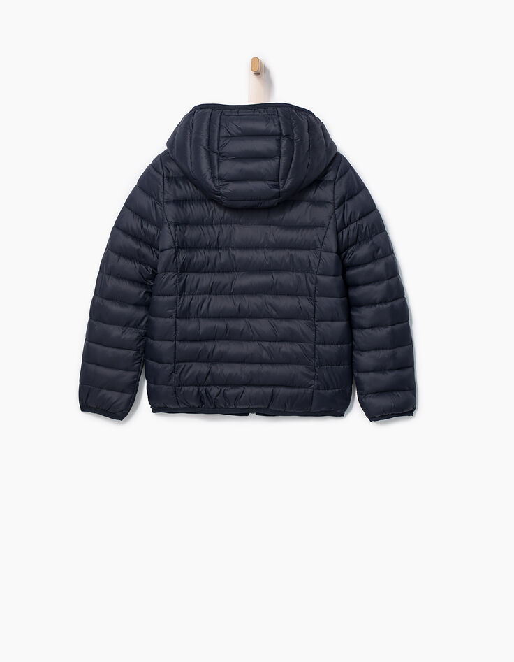Oranje en navy gewatteerde jas voor meisjes-5