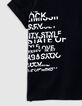 Tee-shirt col rond noir visuel messages-2