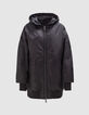 Parka negra largo medio bomber mujer-7