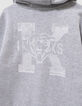 Boys’ grey hoodie with XL image on back-7