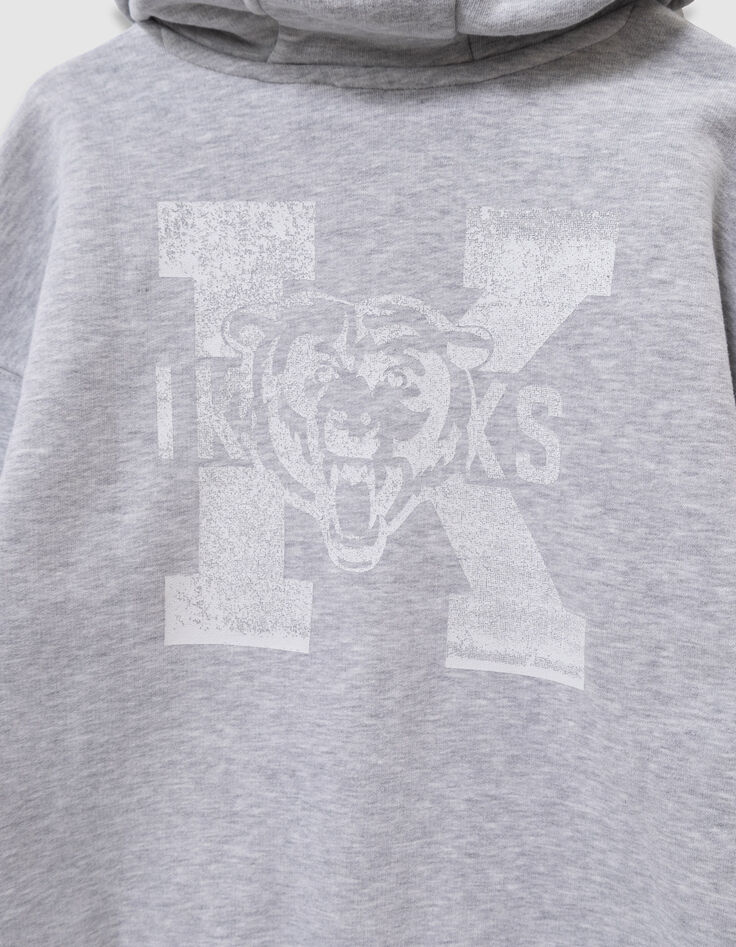 Boys’ grey hoodie with XL image on back-7