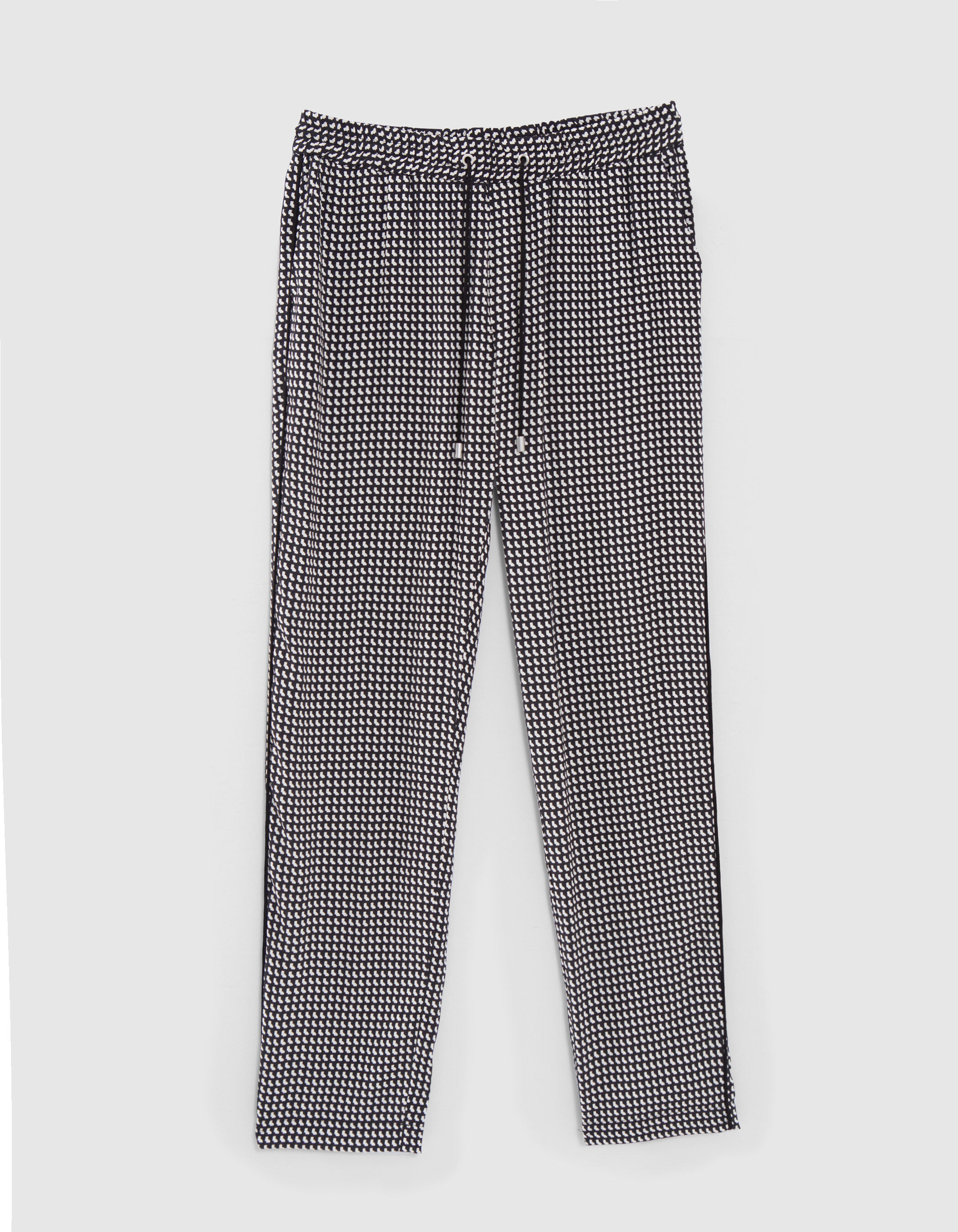 Pantalon noir LENZING ECOVERO imprim graphique Femme
