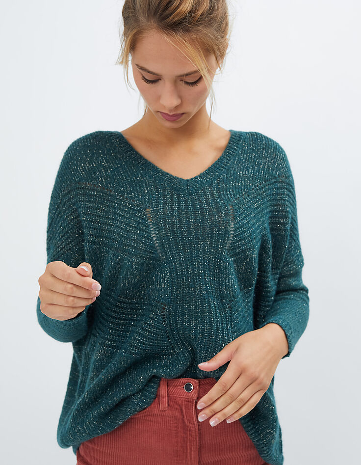 Jersey-capa verde pinegreen de mohair mezclado I.Code-5
