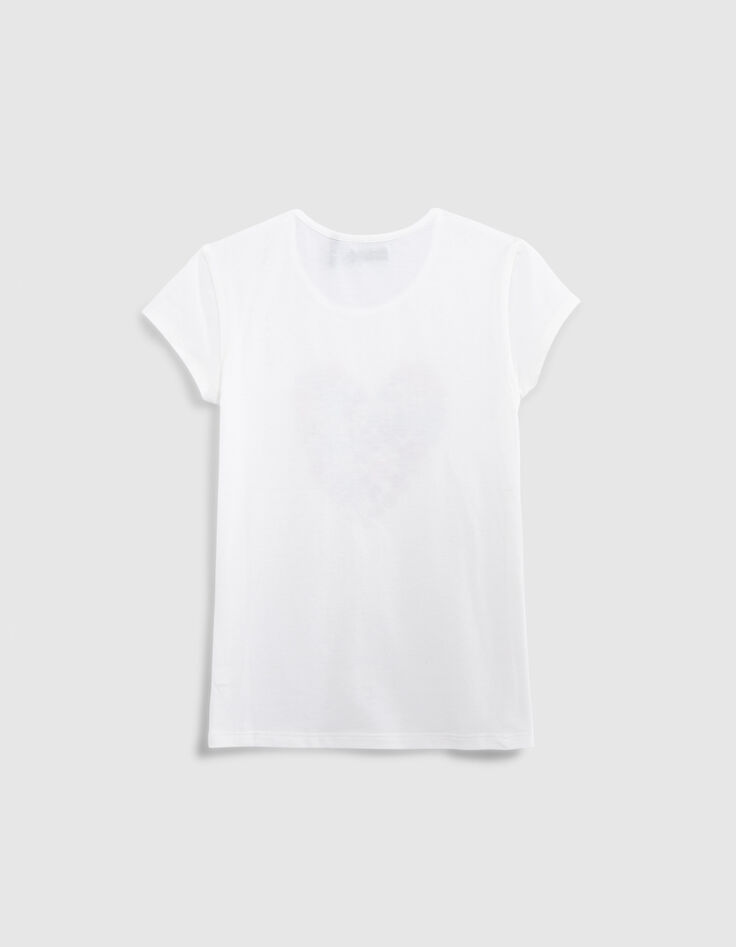 Camiseta blanca coraz&oacute;n flores ni&ntilde;a-3