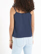 Top lencero azul marino, bordado y con botones I.Code-3