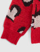 Jersey rojo medio jacquard corazones mini me niña-7