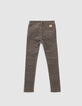 Vaqueros skinny caqui estampado leopardo corazones niña-3