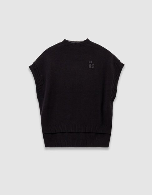 Zwarte gebreide spencer meisjes - IKKS