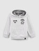 Sweat gris Mickey embossé dos IKKS - MICKEY garçon-1