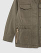 Girls' khaki safari jacket with XL embroidered back-5