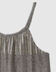 Robe longue dorée à fines bretelles fille-5