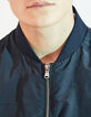 Men’s navy nylon bomber jacket-5