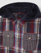Camisa roja mix cuadros capucha extraíble niño-2