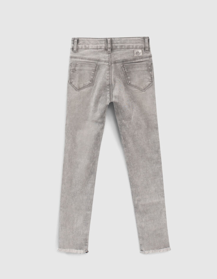 Grijze skinny jeans met grafische sjaal meisjes-3
