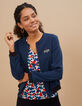 I.Code navy and graphic heart reversible baseball jacket-3