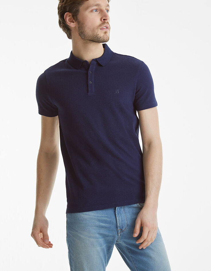Polo bleu homme-2