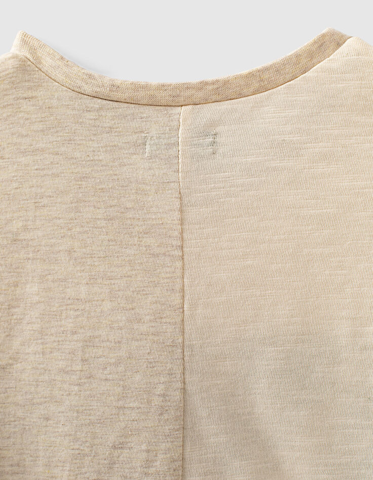 Boys’ ivory organic T-shirt with concert image-6