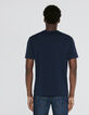 Marineblaues Herren-T-Shirt aus SEAWOOL&reg; Piqu&eacute;-3