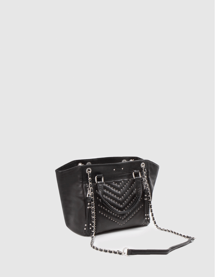 Sac cuir hot sale noir rock
