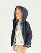 Blouson navy recyclé à double capuche garçon -1