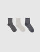 Lot 3 paires de chaussettes métallisées femme-1