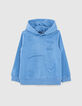 Boys’ medium blue hoodie with embossed slogans-2