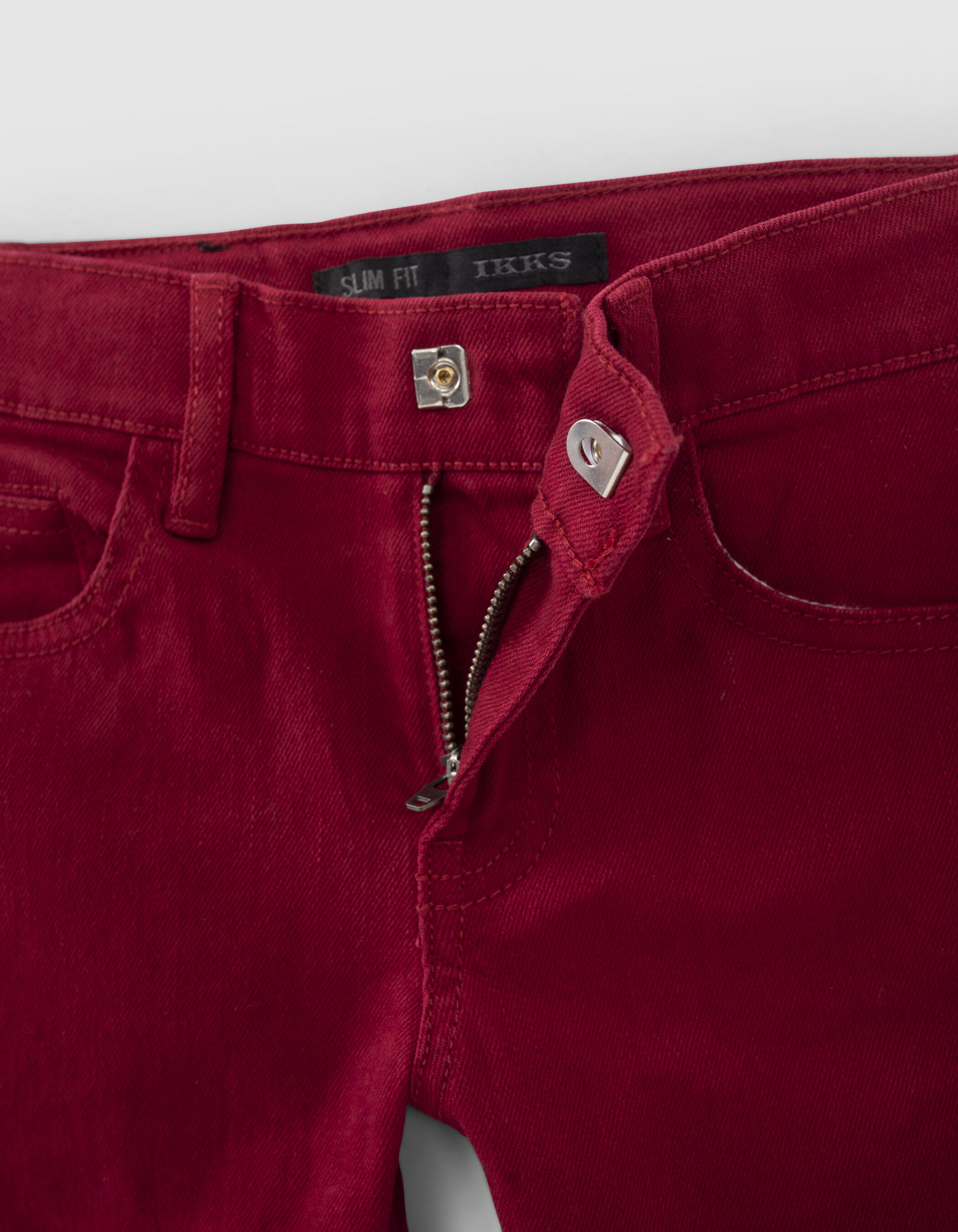 Boys dark red upcycled SLIM jeans