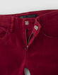 Dunkelrote, upgecycelte SLIM-Fit-Jeans f&uuml;r Jungs-5