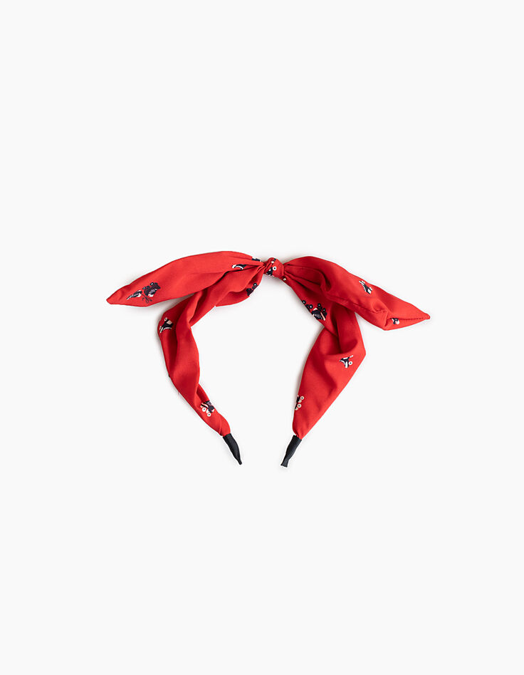 Serre-tête rouge à imprimé patins à roulettes I.Code-1