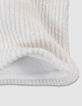 Weißer Mädchenstricksnood mit Glitzer und Schleife-3