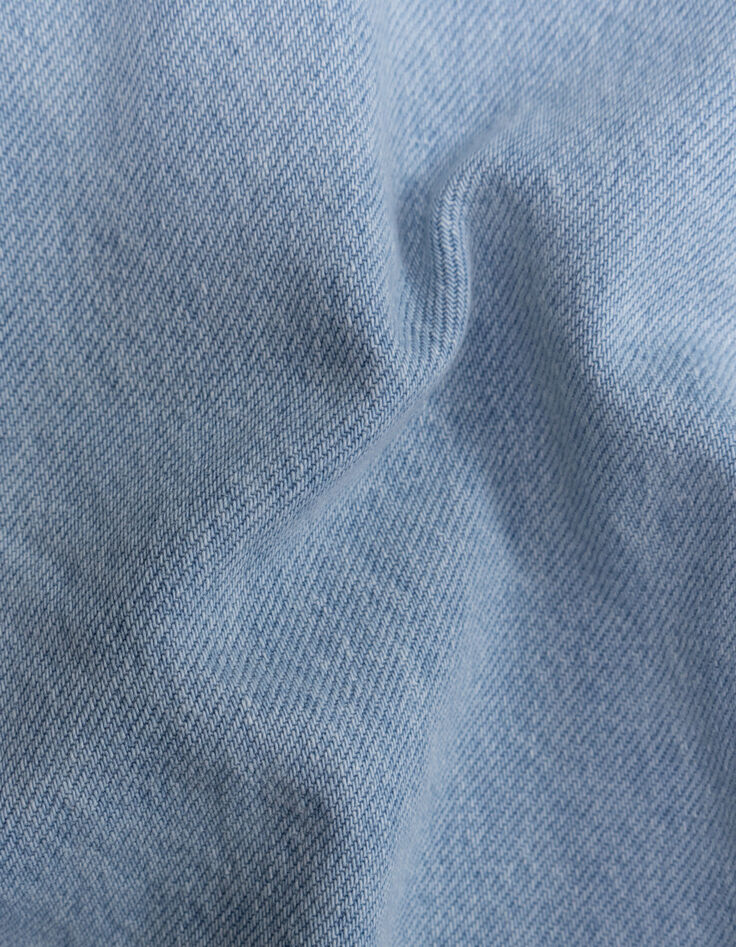 Korte blauwe spijkerrok meisje-6