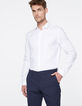 Camisa REGULAR blanca tejida detalles en el cuello Hombre-2