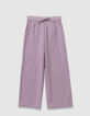 Pantal&oacute;n parma estampado seersucker rayas para ni&ntilde;a-1