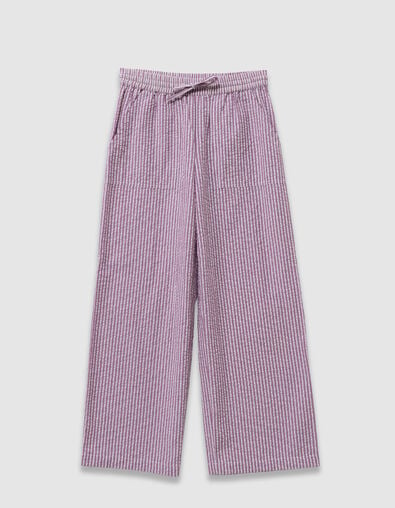 Pantal&oacute;n parma estampado seersucker rayas para ni&ntilde;a - IKKS