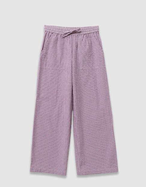 Pantal&oacute;n parma estampado seersucker rayas para ni&ntilde;a - IKKS