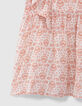 Girls’ ecru blouse, flowery print with silver threads-4