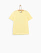 Boys' lemon T-shirt, L.A. print on back -2