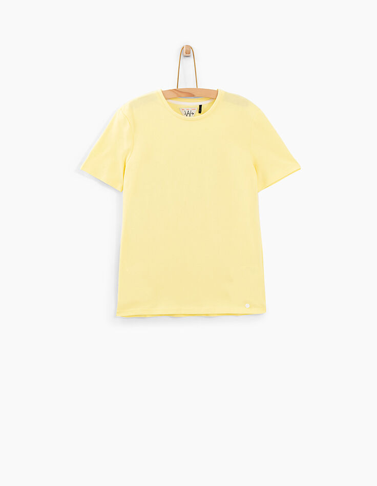 Boys' lemon T-shirt, L.A. print on back -2