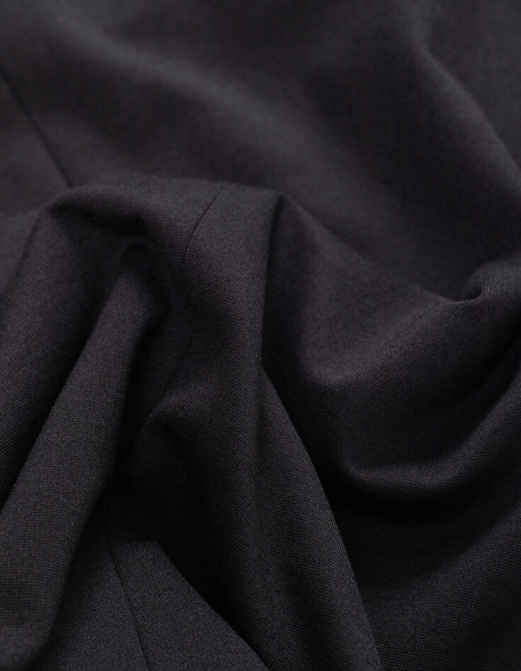 Women&rsquo;s black Milano knit split pencil skirt-8