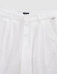 Pantalon LARGE blanc cassé à pinces fille-3
