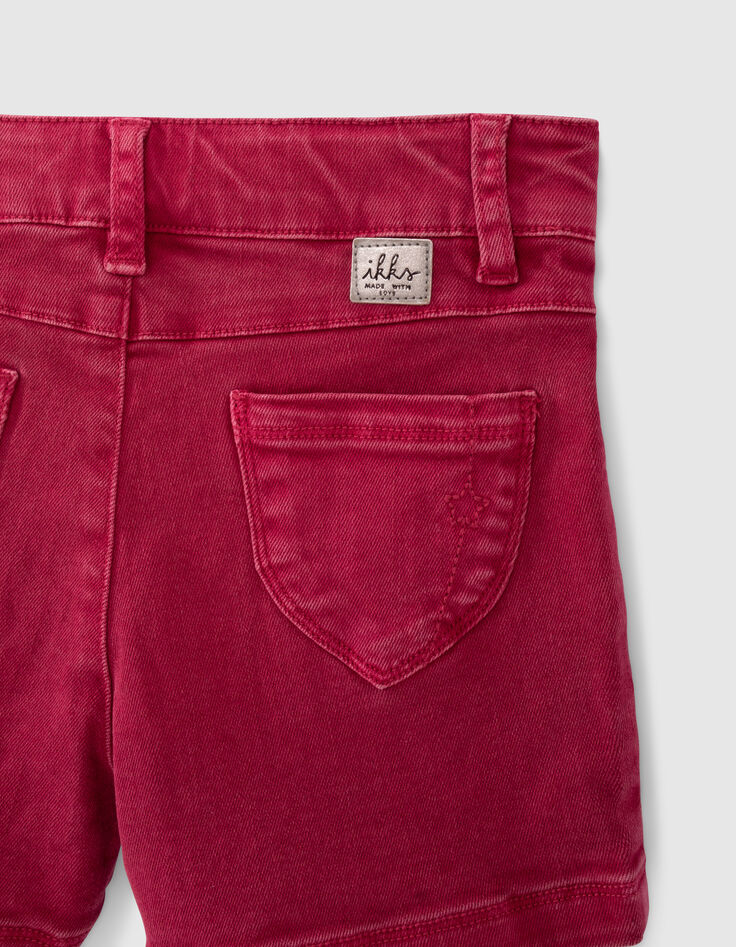 Short en jean rose fuchsia fille-6
