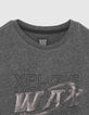 Anthrazitgraues Jungenshirt mit Paillettenlogo-2